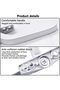 ICEBLUEOR Universal Right/Left Hand Window Handle Replacement - 2 PCS White Double Glazing Aluminum - 8