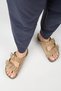 Vegan Cactus Women's Vegan Leather Vegan Leather Double Buckle Trock Beige Slippers - 7