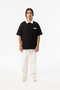 Chest Unfluid Studio Embroidered Double Pike Fabric Men's Polo Neck Oversize T-Shirt - 3