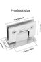 KEJJNYER 2 Pack Frameless Glass Shower Door Hinges, 90 Degree Glass to Wall Shower Door Hinges, 304 - 3