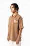 Breast Stress Less! Good Luck Embroidered Double Pike Fabric Men's Polo Neck Oversize T-Shirt - 4