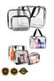 Women's 3 Pieces Transparent Travel Makeup Bag Transparent Makeup Bag