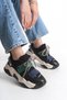 Iverana Black Green Women's Laceless High-Sole Sneaker Sports Shoes - 2