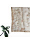 Floral Printed Beads Work Organza Unstitched Dress Material - 3