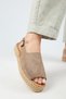 Juana Genuine Leather Open Front Mink Sandals - 5