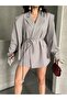 Tie-Detail Oversized Blazer Jacket - 2