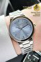 Original Lee Cooper Silver Case Cord Blue Dial Steel Women Wrist Watch - 2