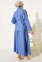 Women's Front Gathered Skirt Suit - 3
