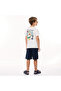 Boys Classic Navy Cotton T-Shirt & Pull-On Shorts Set with Elasticated Waist - 4
