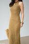 Women's Khaki Gold Glitter Dress - 5