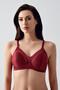 Tulle Detail Minimizer Bra C12303 Claret Red - 2