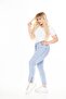 Women's Large Size Lycra Jeans with Zipper Legs
