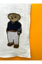 Bear Figured Muslin Baby Cover & Blanket Natural Texture 100% Cotton Oeko-Teks Certified 75X75 cm - 2