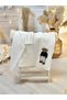 Bear Figured Muslin Baby Cover & Blanket Natural Texture 100% Cotton Oeko-Teks Certified 75X75 cm - 3