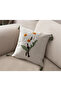 Home Design Double Combination Punch Embroidered Throw Pillow Cover (panch) - 4