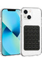 iPhone 15 to 14 & 13 Compatible Glitter Hard Non-Yellowing Clear Case with Phone Holder Vacuum and Thin Cover