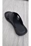Genuine Real Leather Men's Slippers Summer Lightweight Anti-Sweat Slippers Leather Black - 6