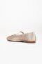 Women's Ballerinas Gold Satin Stone Elastic Band Round Toe - 6