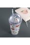 Rabbit Glass with Light and Straw, 450 Ml, Frosted and Lid, Pink, 20X8 - 4