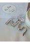 Women's Metal Hair Clip Silver Color Hairpin - 5