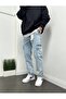 Men's Baggy Jeans with Cargo Pockets - 2