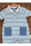Polo Collar Ethnic Pattern Summer Baby Boy Jumpsuit with Snaps at the Bottom - 5