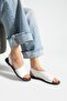 White Women's Minimalist Sandals Stylish and Comfortable Open Toe Shoes - 2