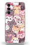 Galaxy S21 Fe Compatible Cute Cats Transparent Silicone Case