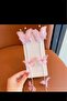 Pearl Dangle Embroidery Embroidered Butterfly Buckle with Zircon Stone Decoration - 3