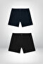 Men's Black-Navy Blue Hidden Waist Elastic 2-Piece Slip Boxed 9010400003800000 - 4