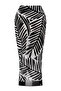 Women's Gathering Draped Swimsuit Black Leaf Pattern Pareo Set of 2 Stylish and Slimming Effect - 5