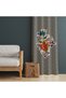 Black-White Checkered and Colorful Flower Motif Curtain – Aesthetic & Spacious Design 140X260 cm Single Wing - 5