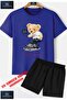 Children's "Bearer Forward Skateboard" Custom Printed Crew Neck T-Shirt - Shorts Set