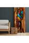 Artistic & Cultural Figure Pattern Background Curtain – Original and Stunning Design 140X260 cm Single Wing - 6