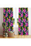 Flower & Butterfly Patterned Background Curtain – Vibrant & Elegant Touch 140X260 cm Single Wing - 3