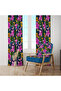 Flower & Butterfly Patterned Background Curtain – Vibrant & Elegant Touch 140X260 cm Single Wing - 6