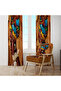 Artistic & Cultural Figure Pattern Background Curtain – Original and Stunning Design 140X260 cm Single Wing - 7