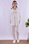 Effortt Maternity Pajama Set with Hijab and Breastfeeding Feature - Ecru - 6