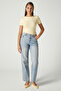 Women's Velvet Boat Neck Lux Touch Soft Texture Short Sleeve Butter Yellow Blouse - 4