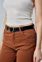 Stylish Women's Belt with Cc Buckle 100% Genuine Leather 3cm Belt - 3
