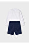 Boys' Shorts and Mandarin Collar Shirt Set 3230 - 2