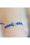 Blue Star Macrame Bracelet-Macrame Braided String Star Bracelet-Star Bracelet-Sand Bead Bracelet - 3