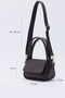 Bitter Brown D10 Single Compartment Adjustable Strap Women's Hand and Shoulder Bag with Snap Closure - 2