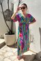 Kate Waist Elastic Slit Long Dress - 8