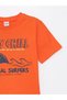 Lcw Kids Orange Crew Neck Printed Short Sleeve Boys T-Shirt Pack of 2 - 3
