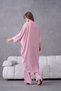 Women's Tulle Flower Embroidered Stone Detailed Kimono and Trouser Top Set - 7