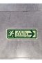 30X10 cm Phosphorescent Fire Warning (Emergency Exit-Exit) Warning Sign (Right Direction) Prohibition Sign - 2