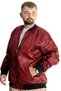 Fashion XL Large Size Men's Summer Thin College Coat Zipper Jesica 22612 Claret Red - 4