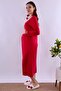Maternity Nightgown, Cotton Pieces, Comfortable Cut, Long Model, Effortt - Cherry - 4