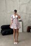 Peter Pan Collar Balloon Skirt Floral Dress